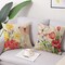 Throw Pillow Covers 16x16 Set of 4 Decorative Spring Pillow Covers Linen Flower Butterfly Farmhouse Pillowcases for Sofa Couch Living Room Outdoor (16" x 16")